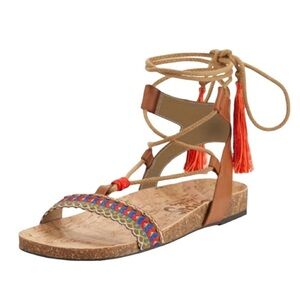 Circus by Sam Edelman Sandals Size 9.5 Gladiator Bohemian Fabric Arch Slip On
